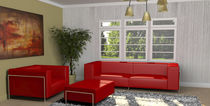 decorative wooden wall panel: MDF HAMPTON MUR design