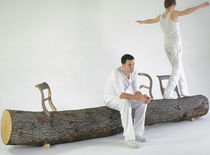 design bench in reclaimed wood TREE-TRUNK by Jurgen Bey Droog