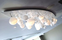 design blown glass ceiling lamp HYPERVOXEL TSUNAMI GLASSWORKS
