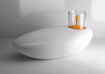 design central fireplace (bioethanol open hearth, freestanding) MENHIR by Simone Micheli Antrax IT