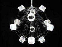 design chandelier (fiber optics) ELEMENT by Simon Bruenner, Neues Licht FIBERSTARS