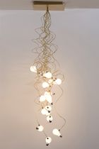 design chandelier (halogen) LA PAZ GOLD 15 Iris Design Studio