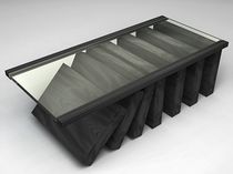 design coffee table in glass and certified wood (FSC-certified) DOMINO SIDD