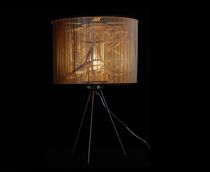 design desk lamp in solid non treated wood CAGE Tom Raffield