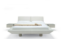 design double bed with integrated bed-side table MENELAO by luigi massoni, piergiorgio cazzaniga MATTEOGRASSI