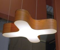 design pendant lamp in wood X-CLUB by Burkhard D&auml;mmer Lzf-Lamps