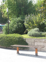 design public bench in metal ORLAM FLAT AUBRILAM