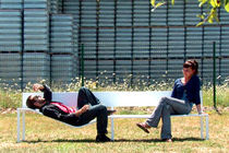 design public bench in metal SOFT by Lucile Soufflet Outdoorz Gallery