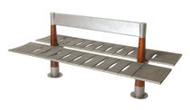design public bench in metal (with backrest) ORLAM DOUBLE AUBRILAM