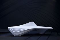 design public bench in quartz, resin and fiberglass SERAC BENCH LAB23