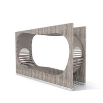 design public bench in wood STRATES WOOD  LAB23