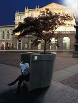 design public bench in concrete (with backrest) +13 by Fabio Novembre CASAMANIA