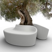 design public bench in polymere with integrated planter SARDANA by Crouscalogero Qui est Paul