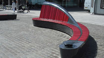 design public bench in wood NORWEGIAN-BENCH Accsys Technologies