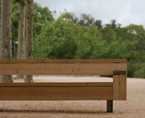 design public bench in wood and metal (with backrest) BAF by Joan Forgas Alis
