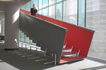 design straight floating staircase (metal frame and steps) JUILLIARD STAIRS Zahner