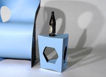 design side table in recycled plastic (recyclable) LOW CUT BLUE MARMALADE