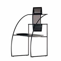 design sled base chair with armrests by Mario Botta QUINTA - 605 ALIAS