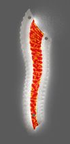 design wall light (glass, handmade) WAVE Radka Lehka - Art glass