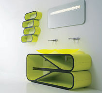 design washbasin cabinet with illuminated mirror ATMOSFERA BANDINI RUBINETTERIE