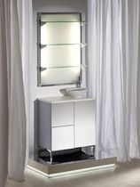 display rack for hairdressers (backlit) ON THE WALL Salon Ambience