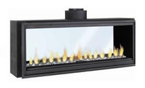 double-sided gas closed hearth for fireplaces HORIZON 1300 TUNNEL RENE BRISACH