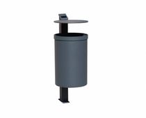 dust-bin for public spaces with integreted ashtray ECN2 - 4A ANTHRACITE Grupo Amop Synergies