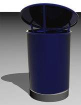 dust-bin for public spaces MUSSEL-PEARL BLUE ARTOTEC