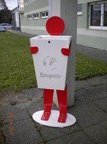 dust-bin for public spaces POUBELMAN SQUARE AFF Mobilier Urbain