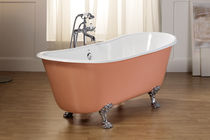 enameled cast iron bath-tub on legs ROMARIN  BLEU PROVENCE