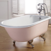 enameled cast iron bath-tub on legs ANIS BLEU PROVENCE