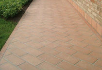 engineered stone paving tile for outdoor floors CONSOLARE : ARANCIO CITYTILE'S