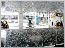 etched pattern float glass panel (for tables, counter-tops) SPECIALITY Central Canadian Glass Inc.