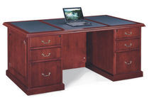 traditional executive leather and wooden office desk HERITAGE Absolute Furniture Industries