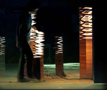exterior contemporary stone floor lamp UP Deesawat Industries