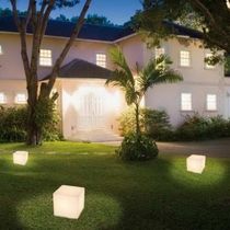 exterior design polyethylene floor lamp CUBE MATELEC 