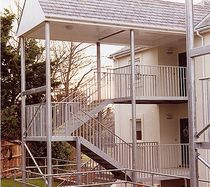 exterior half-turn staircase for commercial buildings NEWMARKET Crescent Stairs