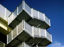 exterior half-turn staircase for commercial buildings (metal frame and steps) OFFICE BUILDING ALUSCALAE