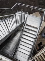 exterior half-turn staircase for commercial buildings  M&eacute;tal Passion