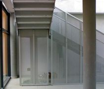 exterior quarter-turn staircase (metal frame and steps) G.RODARI SCHOOL - BRESCIA ALUSCALAE