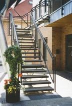 exterior quarter-turn staircase (metal frame and steps) GRA T311 Schmidt Escaliers