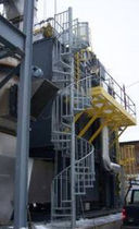 exterior spiral staircase for commercial buildings (metal frame and steps) 60 FASG STAIRWAYS inc