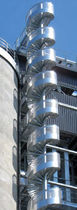 exterior spiral staircase for commercial buildings (metal frame and wooden steps) ESCALIERS SPECIAUX ET GRANDE HAUTEUR GANTOIS Industries