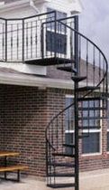 exterior spiral staircase (metal frame and steps) 60 S STAIRWAYS inc