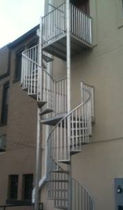 exterior spiral staircase (metal frame and steps) 48" FAA STAIRWAYS inc