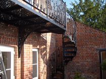exterior spiral staircase ( wrought iron frame and steps) VT/22/1 Cast Spiral Stairs