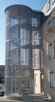 exterior spiral staircase for commercial buildings CAGES ECUREUIL GANTOIS Industries