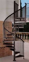 exterior spiral staircase (metal frame and steps)  Stair Plan