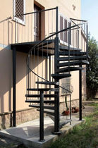 exterior spiral staircase (metal frame and steps) CAMELIA ZINC New Living srl