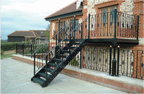 exterior straight staircase ST/41/1 Cast Spiral Stairs